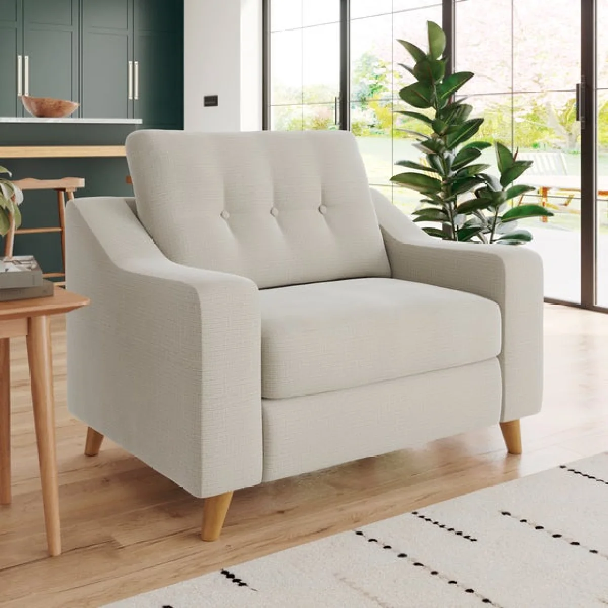Baxter II Soft Texture Chenille Snuggle Chair – image 1