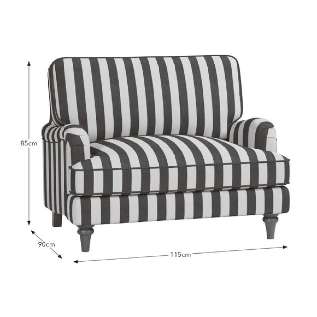 Beatrice II Woven Stripe Snuggle Chair – image 9
