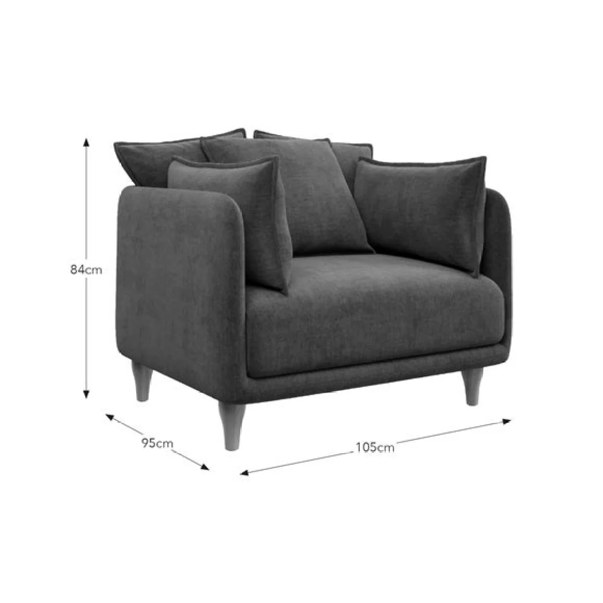 Armitage Scatter Back Chenille Snuggle Chair – image 8