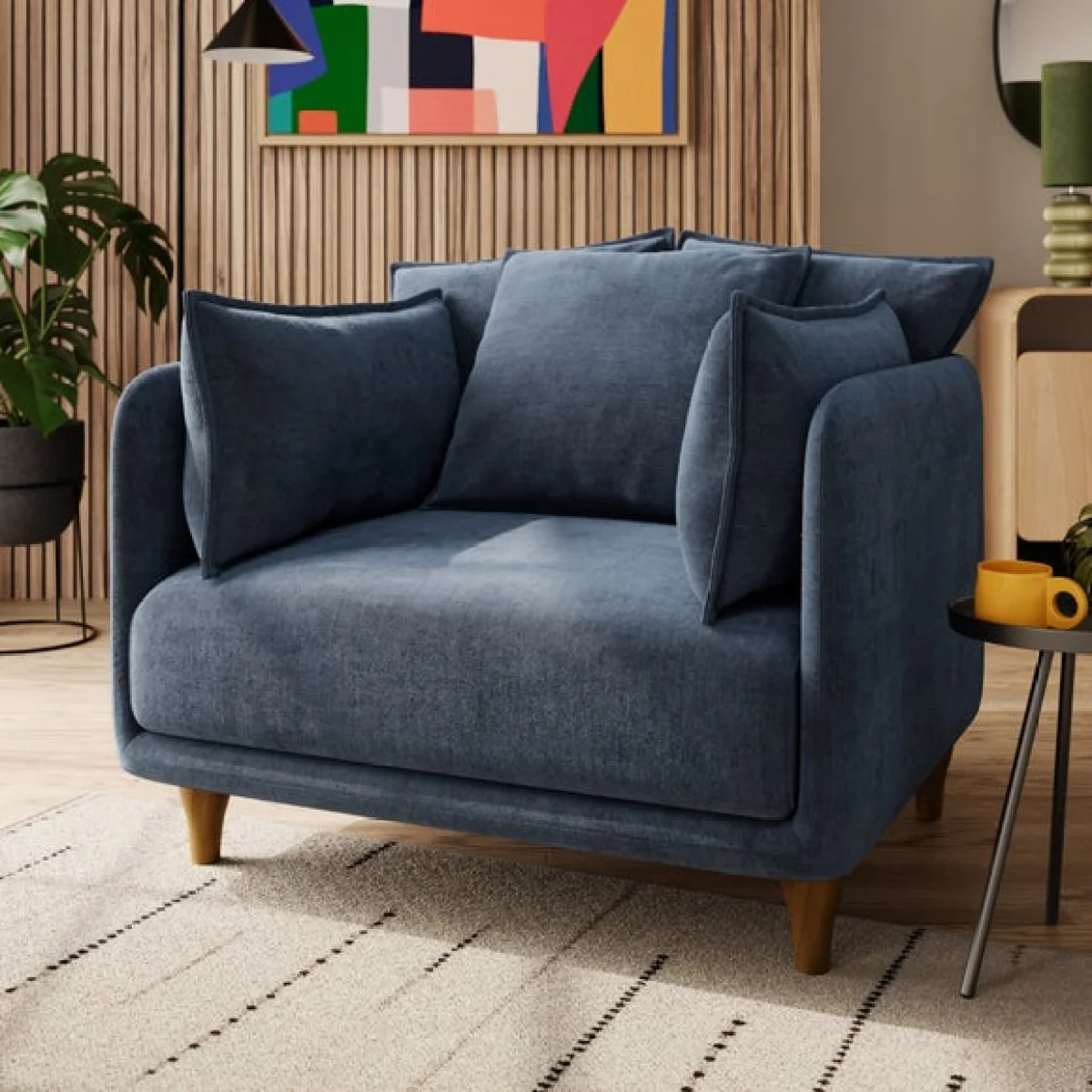 Armitage Scatter Back Chenille Snuggle Chair – image 1