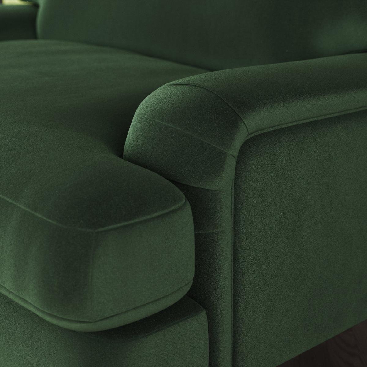 Darwin Snuggle Chair Cosy Velvet Bottle Green – image 5