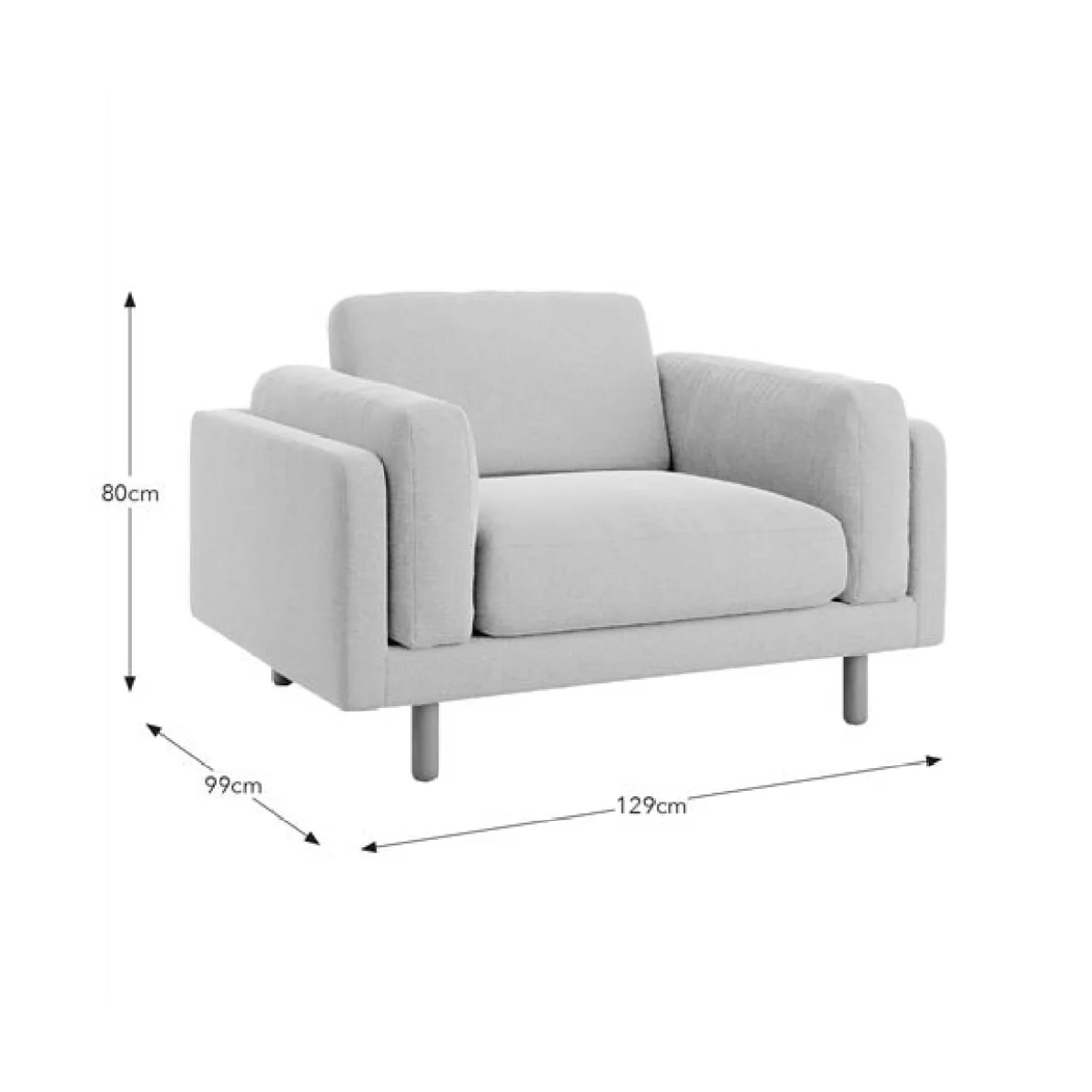 Newton Chenille Soft Texture Snuggle Chair – image 9