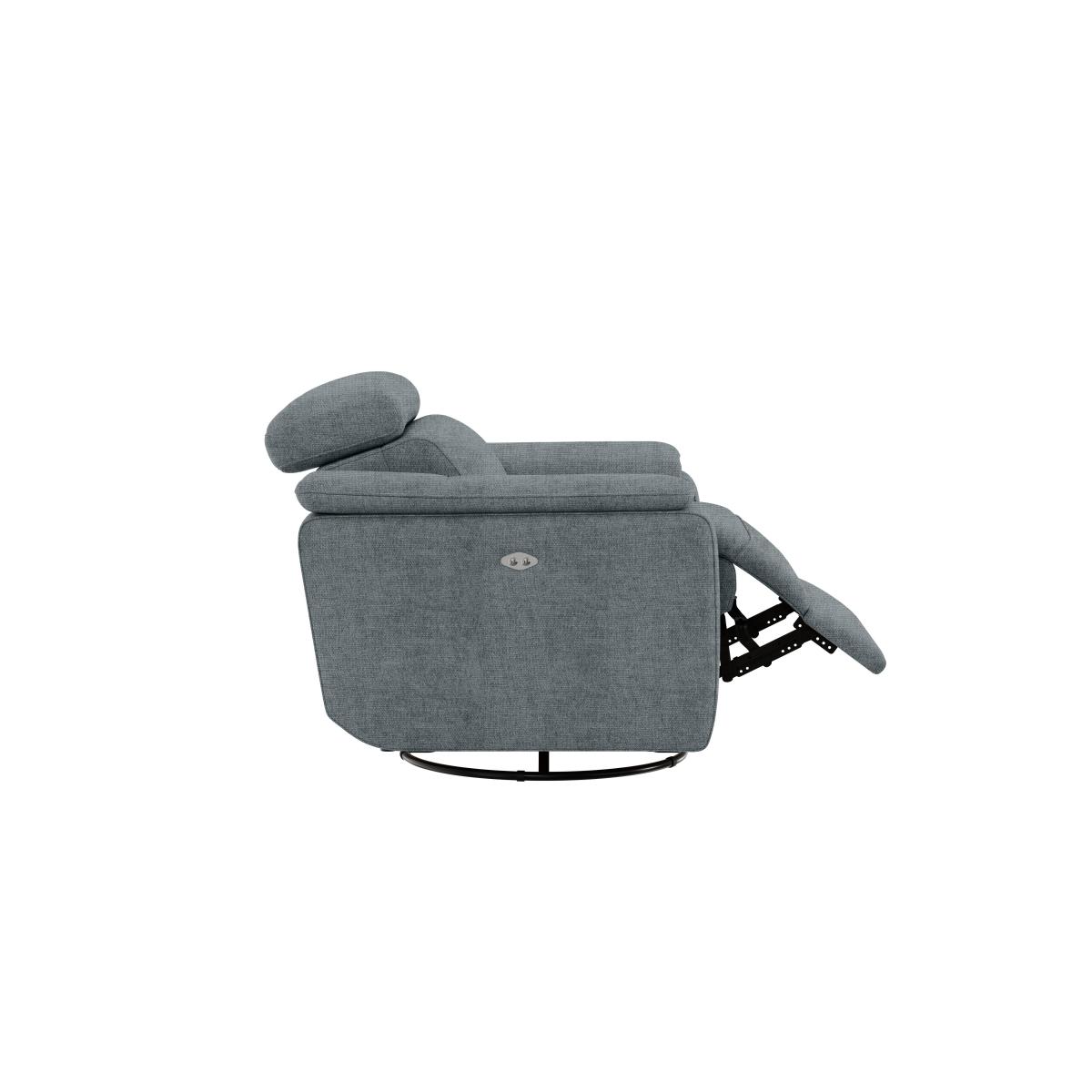 Nicoletti Italia - Davide Fabric Swivel Rocker Power Recliner Chair – image 3
