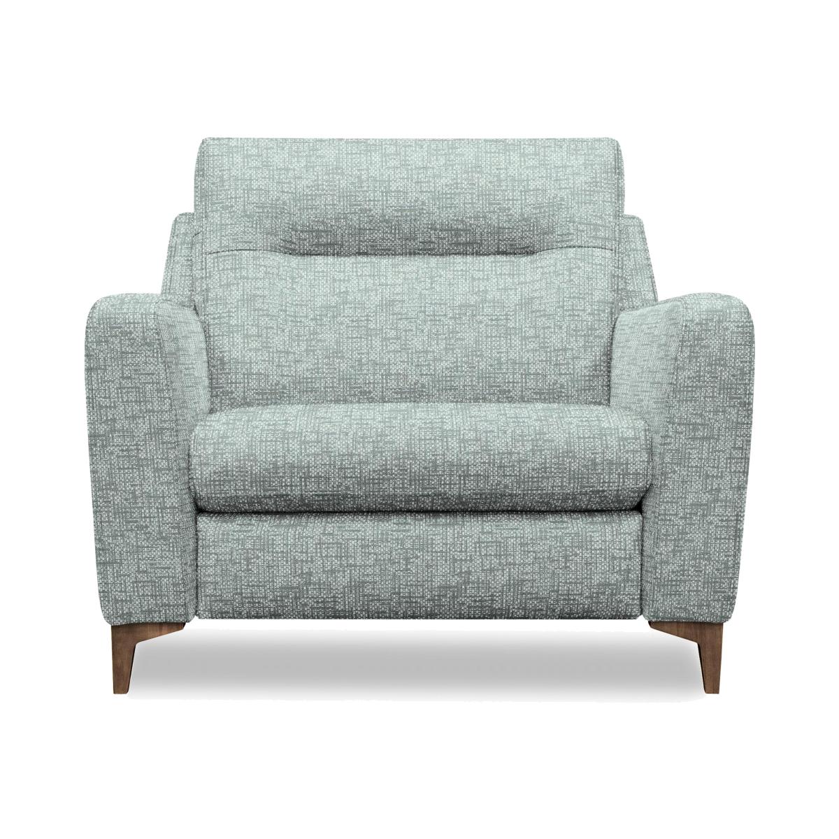 G Plan - Arlo Fabric Snuggler - Remco Light Grey with Walnut Feet – image 1