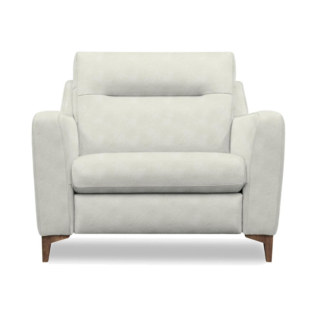 G Plan - Arlo Fabric Snuggler - Platinum with Walnut Feet – image 1