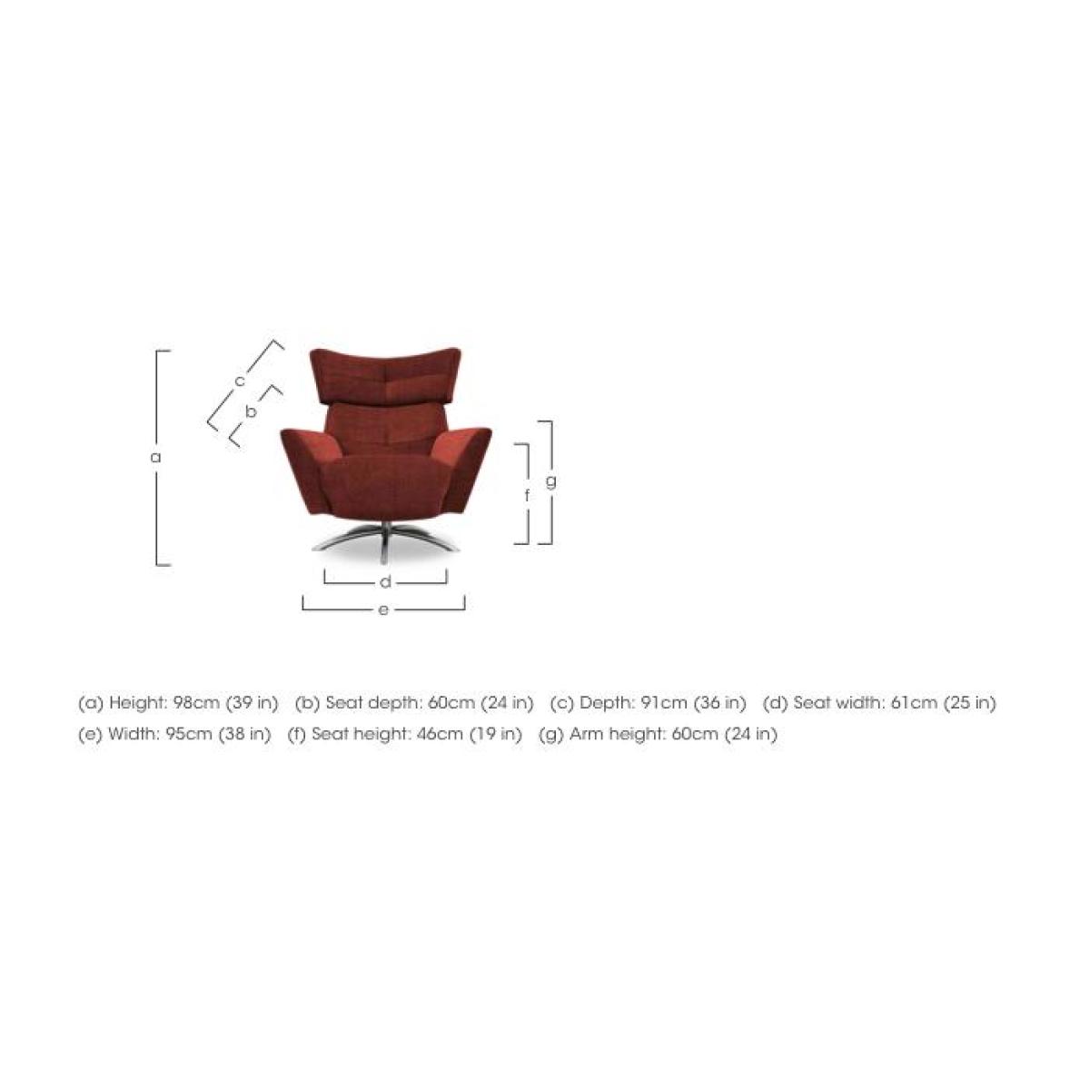 G Plan - Arlo Fabric Swivel Chair - Stingray Charcoal – image 4