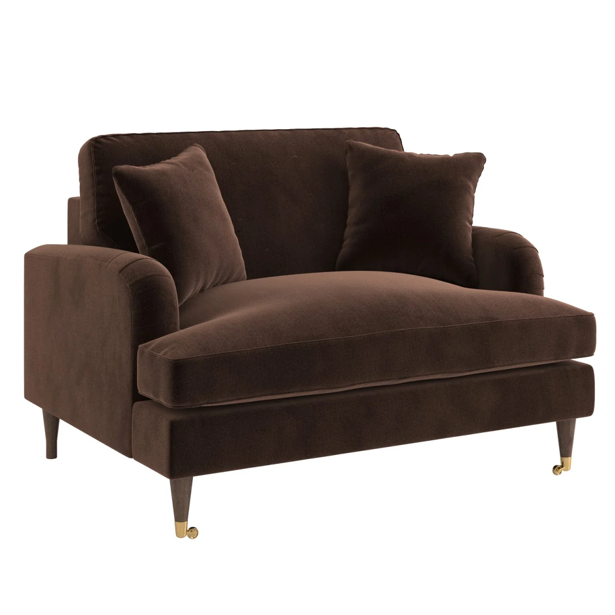 Brown Chenille Love Seat - Payton – image 7