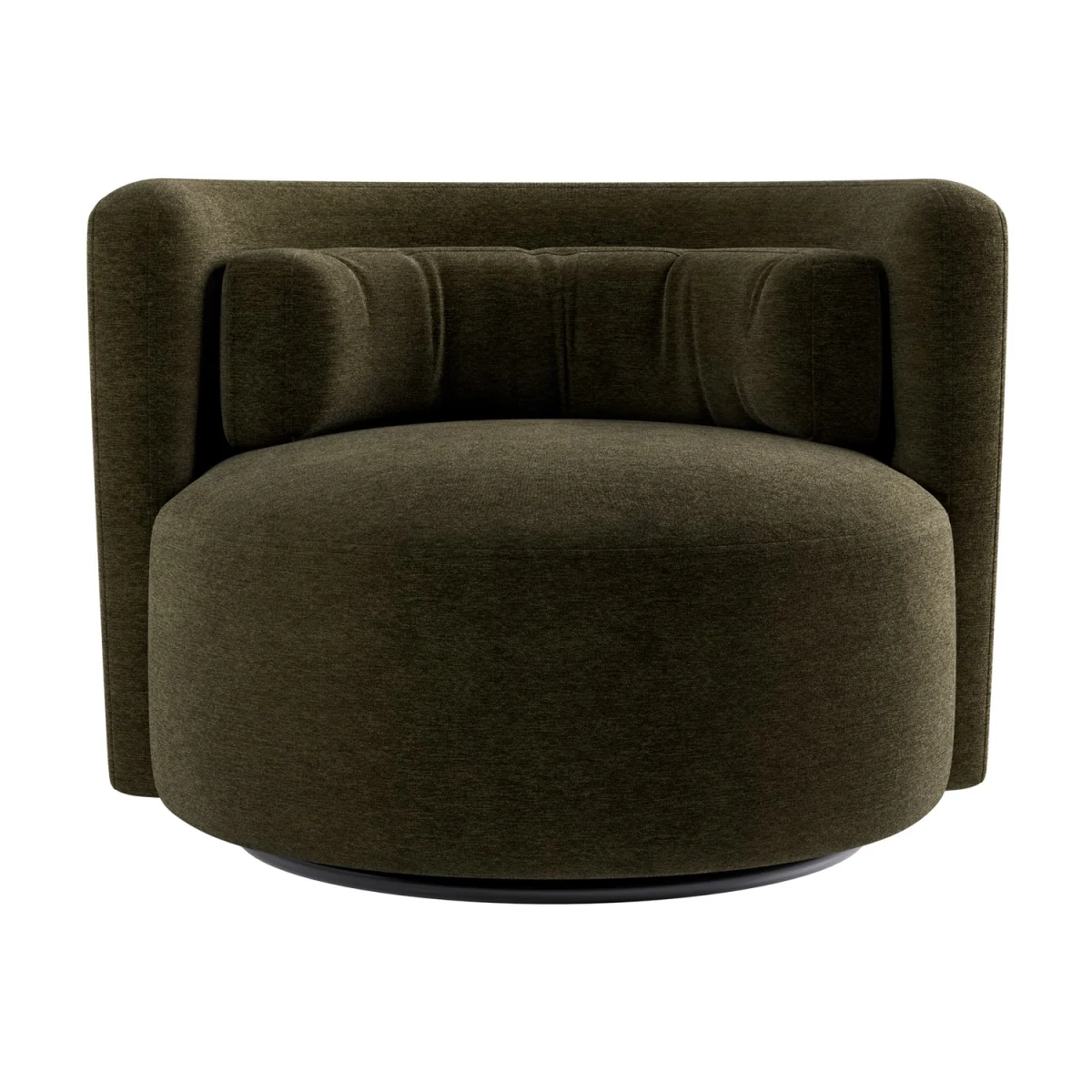 Green Chenille Swivel Love Seat - Elara – image 4