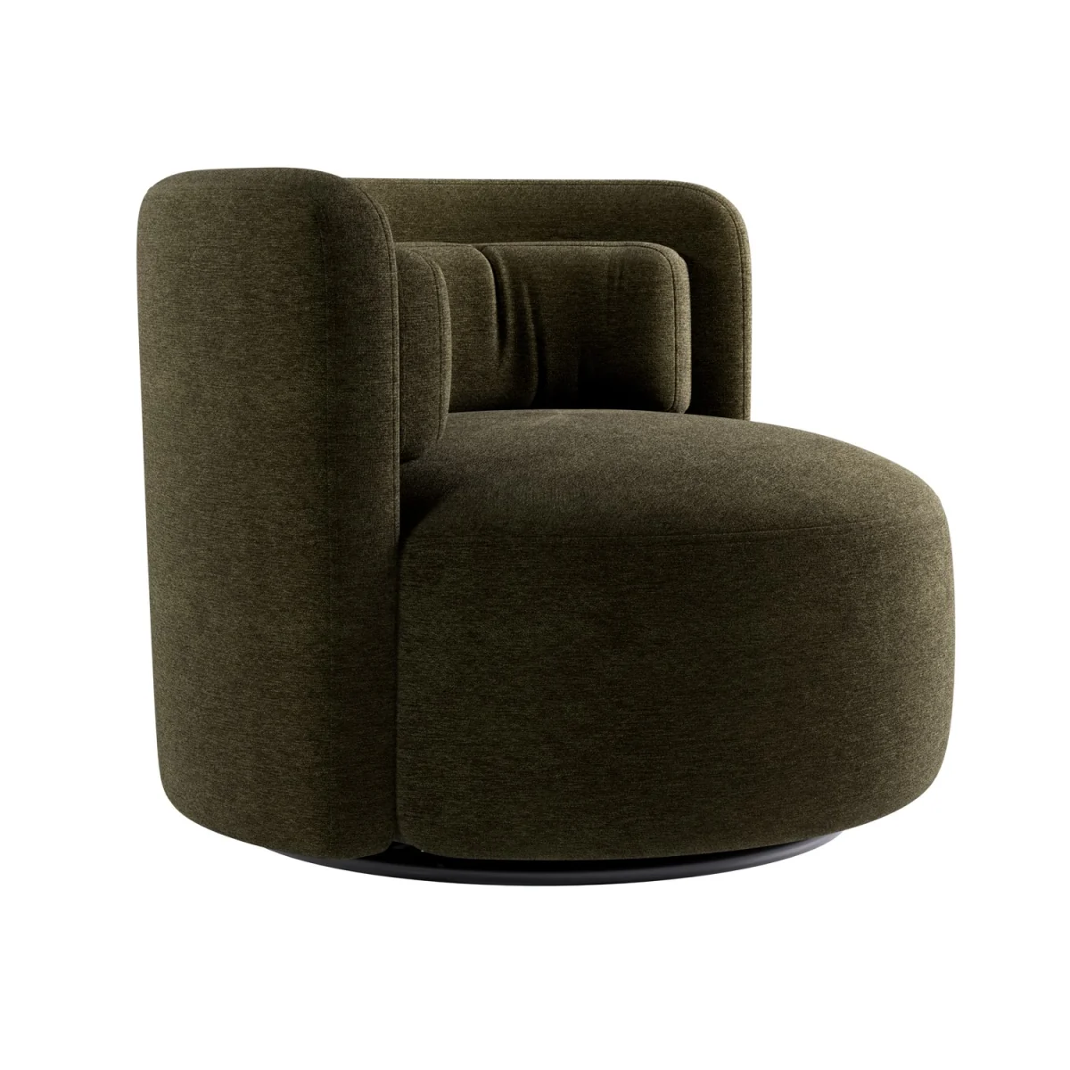 Green Chenille Swivel Love Seat - Elara – image 5