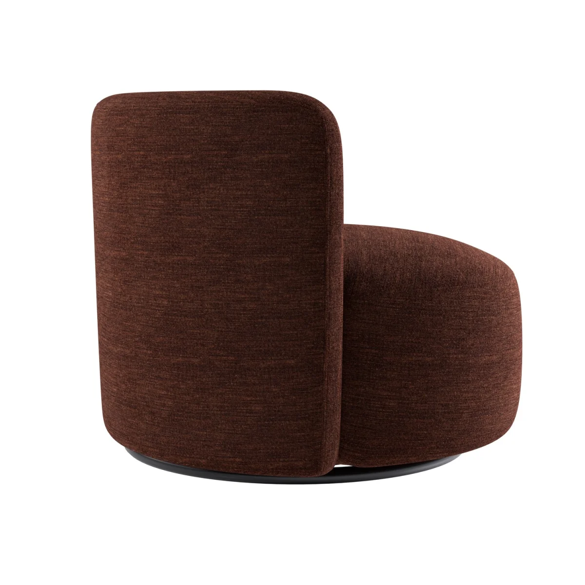 Berry Brown Chenille Swivel Love Seat - Elara – image 6