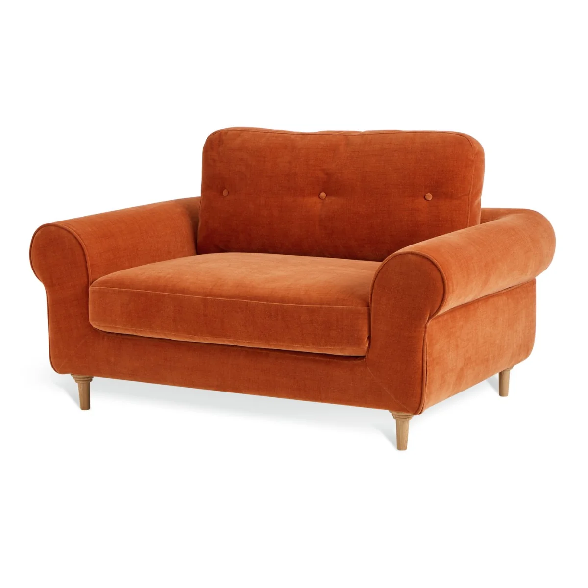 Habitat Chester Fabric Cuddle Chair - Rust – image 4