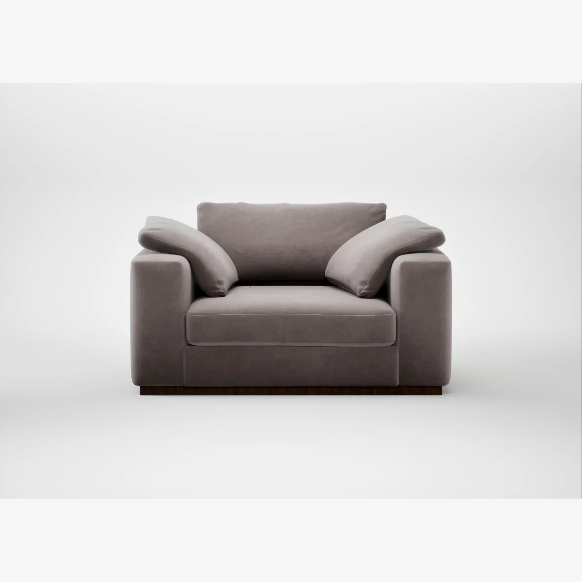 Heal's Trento Loveseat Smart Luxe Velvet Mushroom – image 1