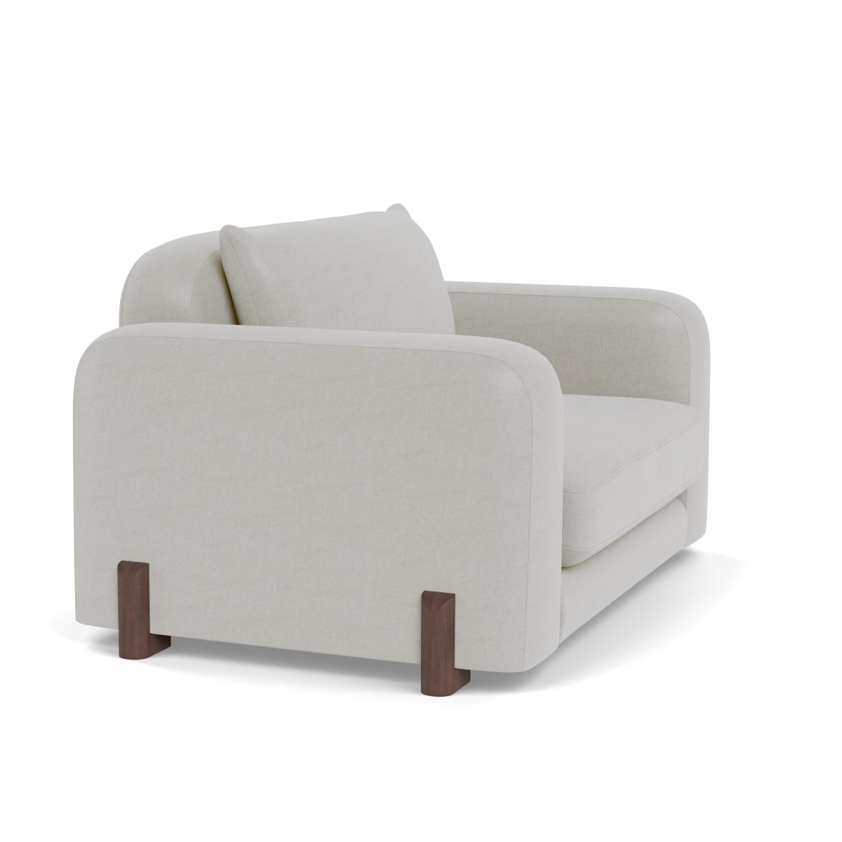 Heal's Nuvola Loveseat Capelo Sea Salt Walnut Stained Feet – image 2