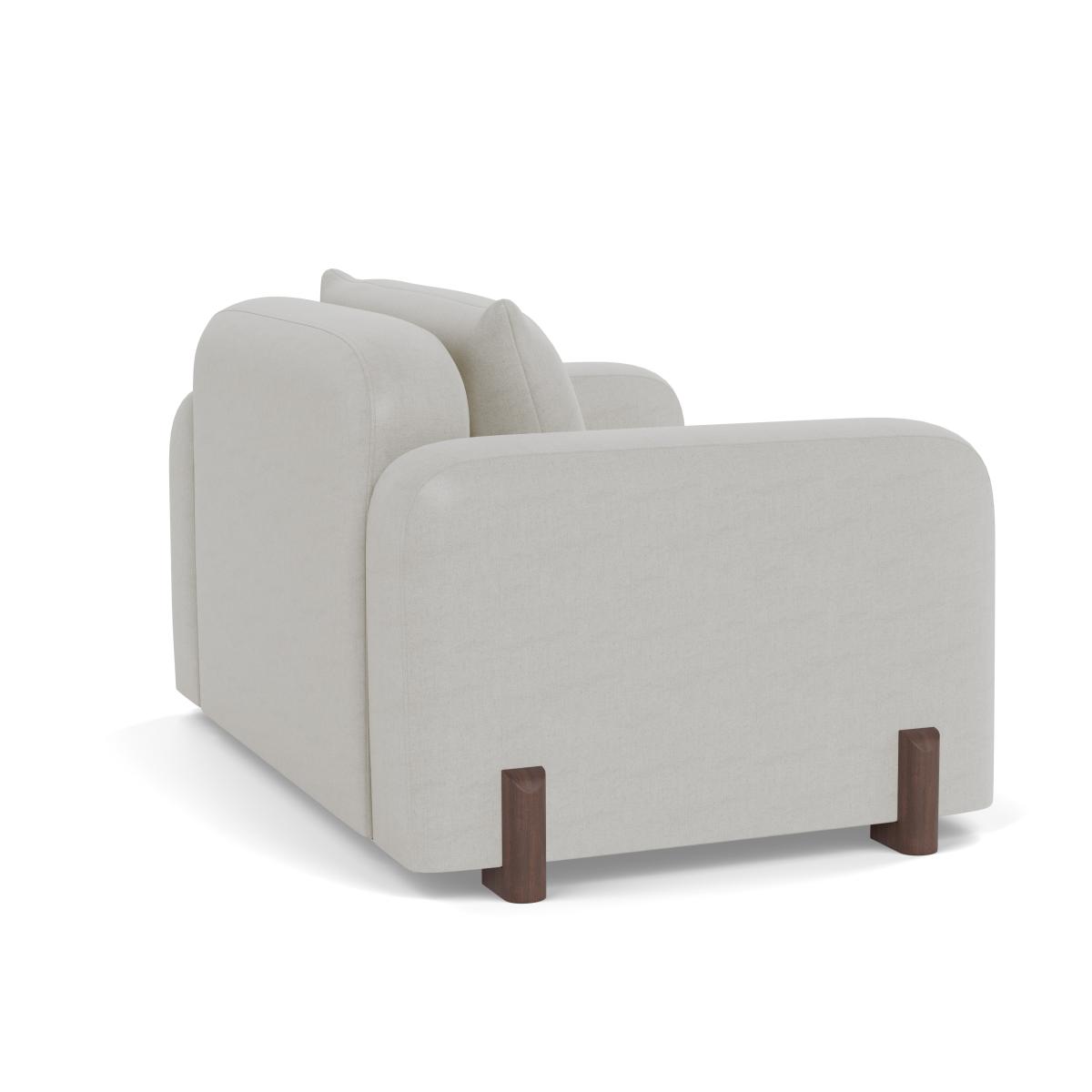 Heal's Nuvola Loveseat Capelo Sea Salt Walnut Stained Feet – image 4
