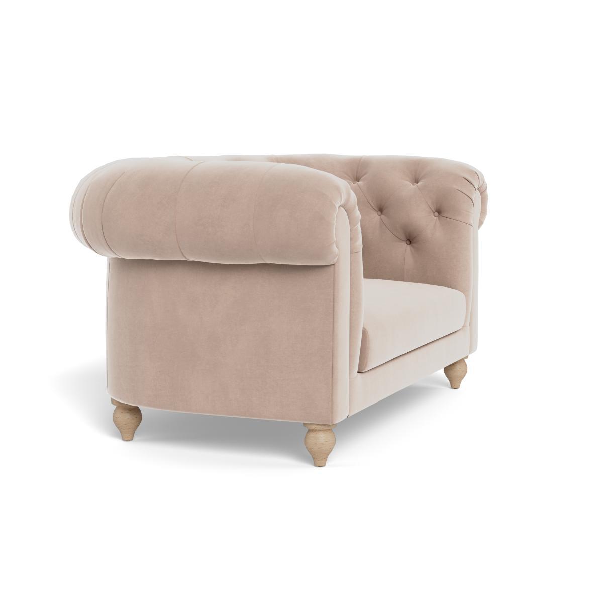 Heal's Fitzrovia Loveseat Smart Velvet Pebble Black Feet - Heal's UK Furniture – image 2