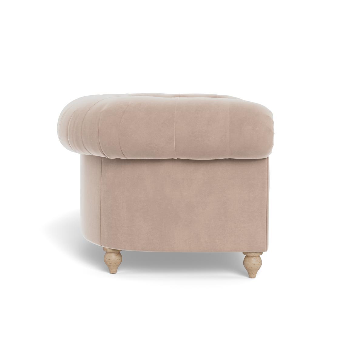 Heal's Fitzrovia Loveseat Smart Velvet Pebble Black Feet - Heal's UK Furniture – image 3