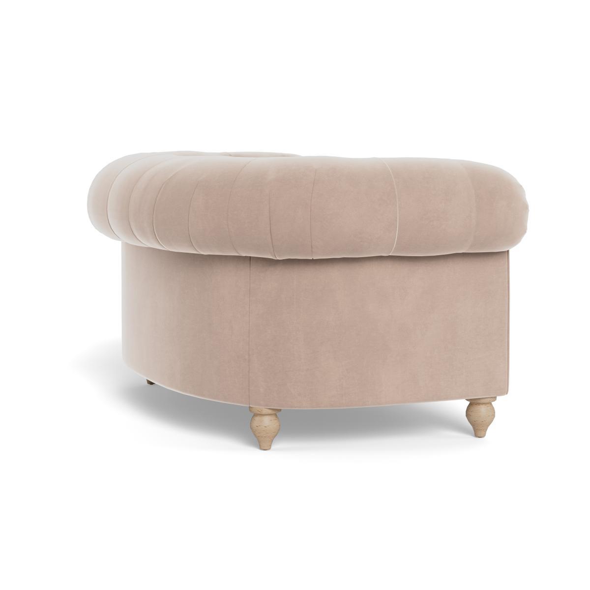 Heal's Fitzrovia Loveseat Smart Velvet Pebble Black Feet - Heal's UK Furniture – image 4