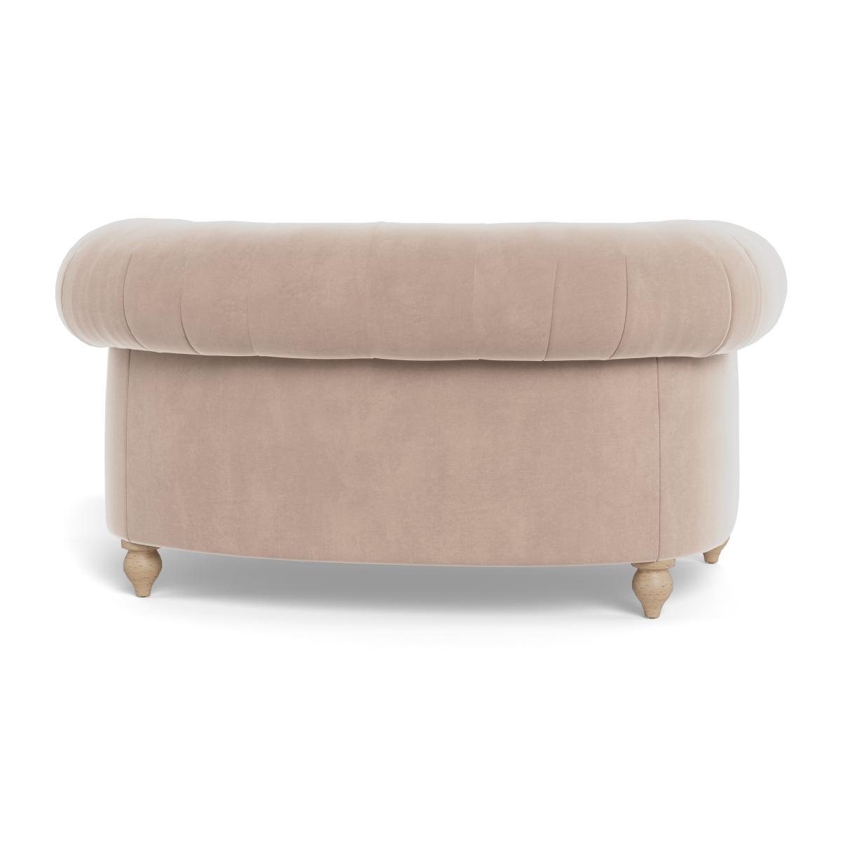 Heal's Fitzrovia Loveseat Smart Velvet Pebble Black Feet - Heal's UK Furniture – image 5