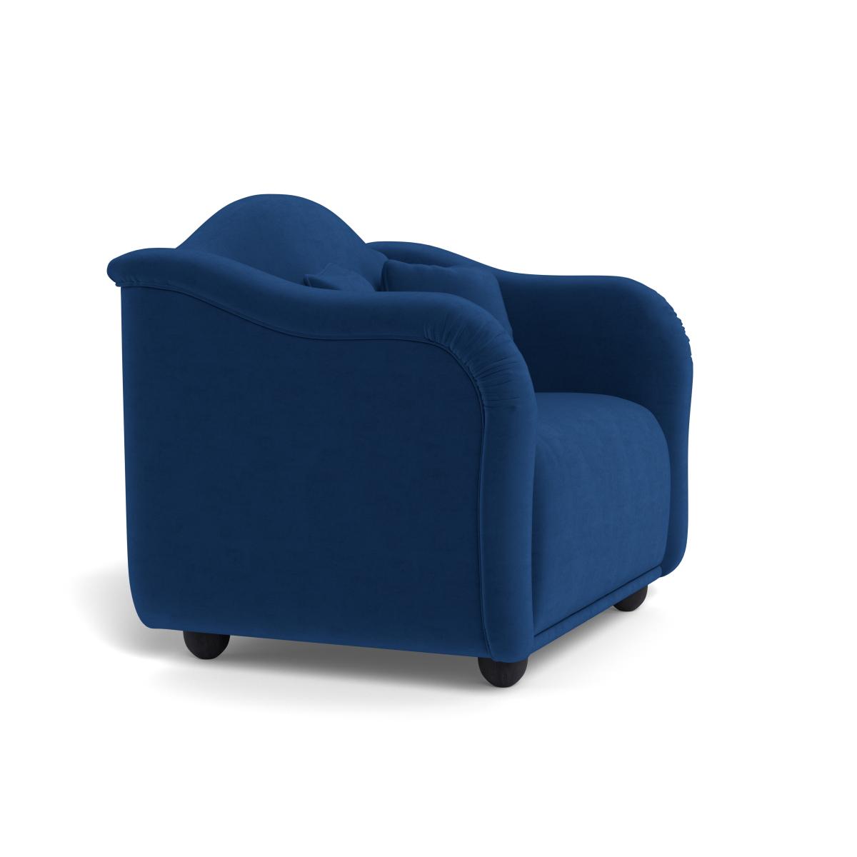 Heal's Tetbury Loveseat Velvet Petrol Walnut Stained Beech Feet – image 3