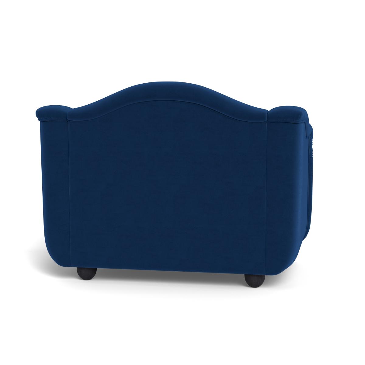 Heal's Tetbury Loveseat Velvet Petrol Walnut Stained Beech Feet – image 6