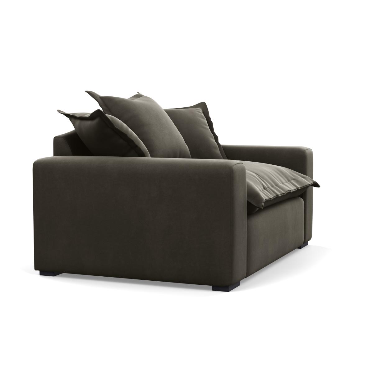 Heal's Brompton Loveseat Velvet Charcoal Black Feet - Heal's UK Furniture – image 3