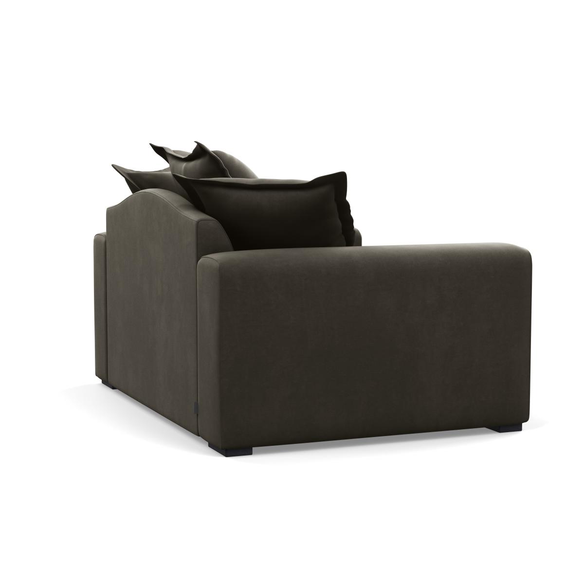 Heal's Brompton Loveseat Velvet Charcoal Black Feet - Heal's UK Furniture – image 5