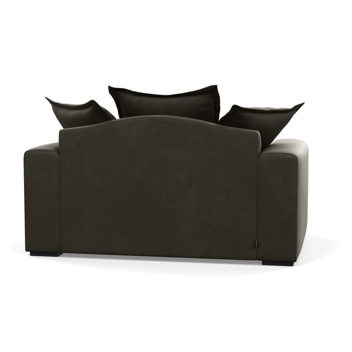 Heal's Brompton Loveseat Velvet Charcoal Black Feet - Heal's UK Furniture – image 6