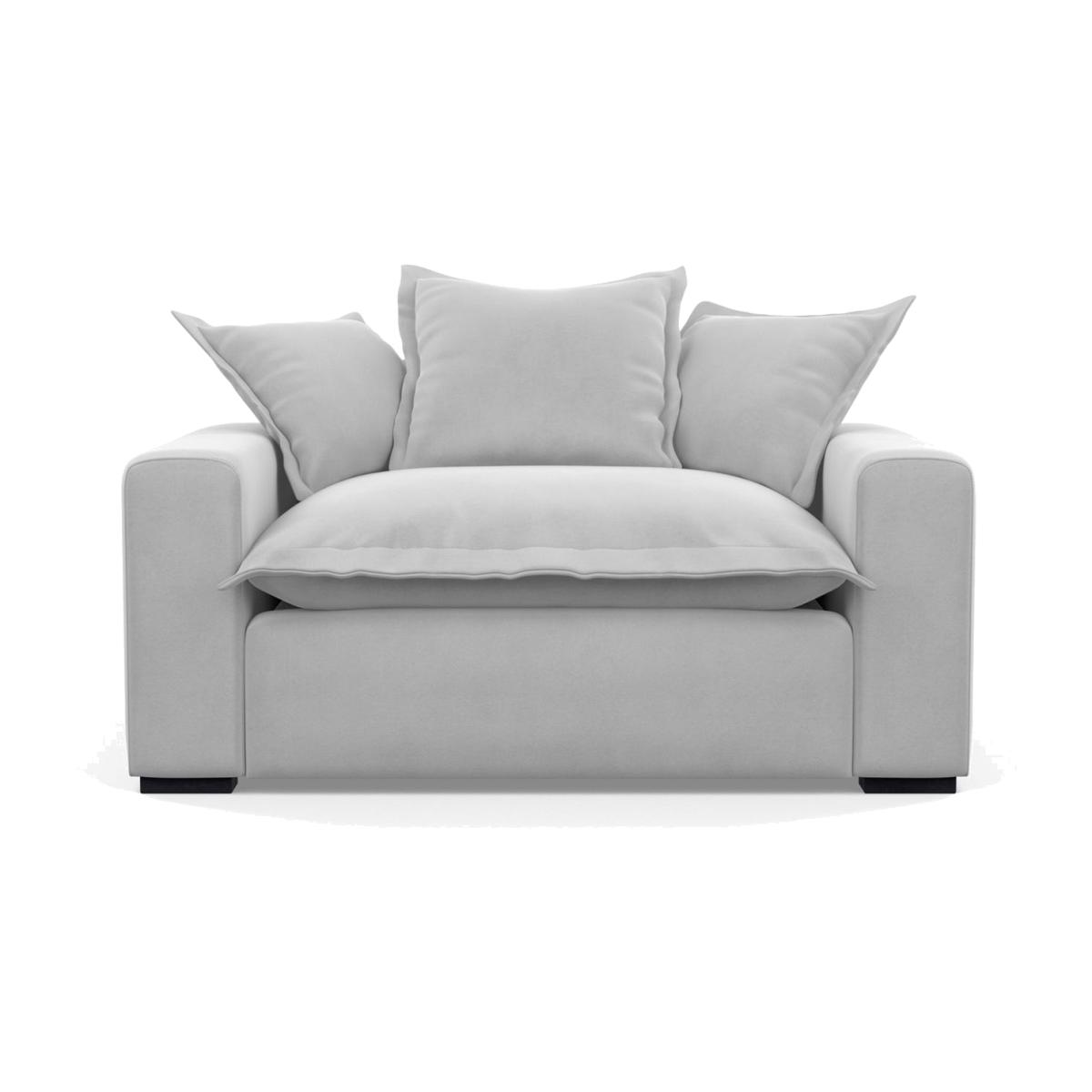 Heal's Brompton Loveseat Velvet Charcoal Black Feet - Heal's UK Furniture – image 1