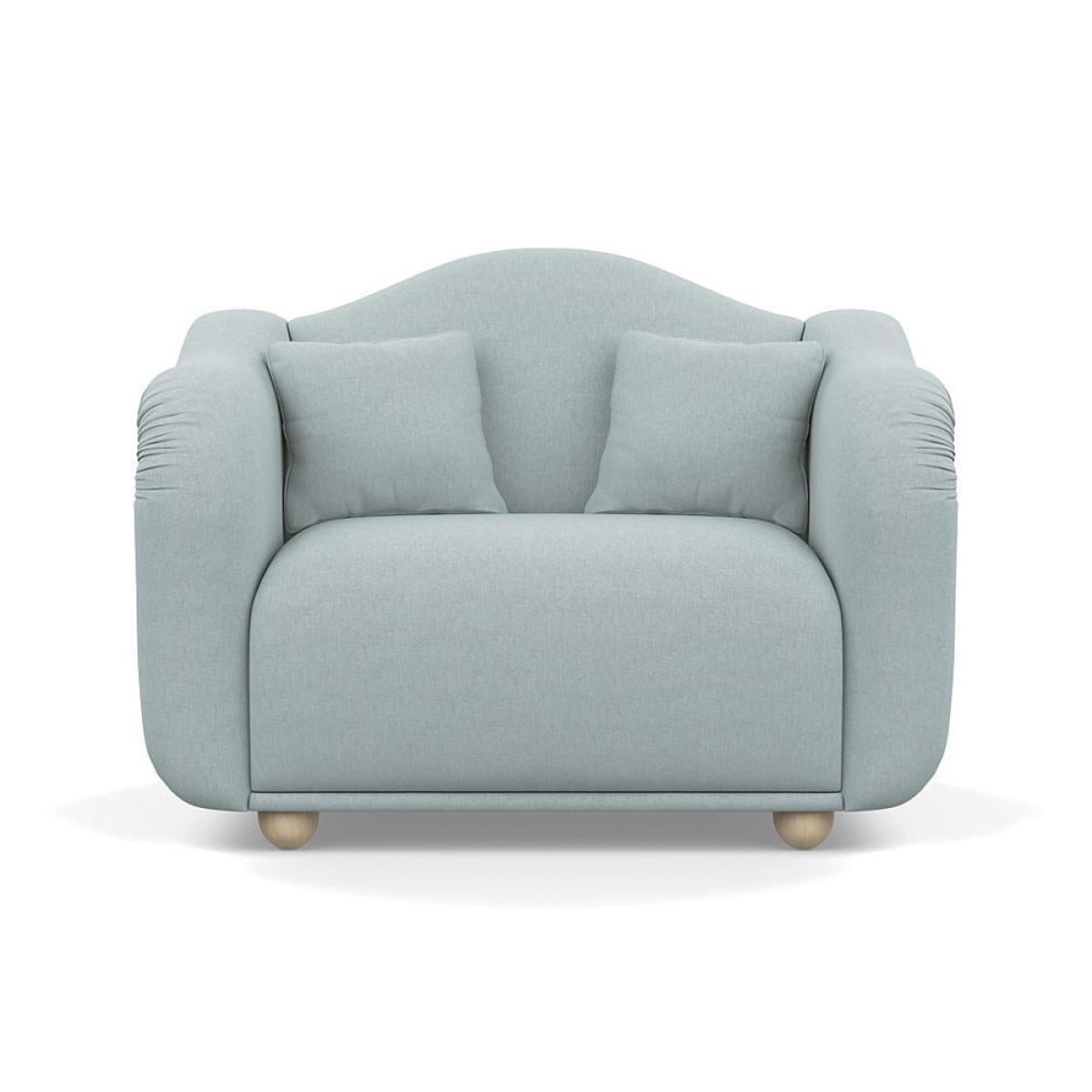 Heal's Tetbury Loveseat Brushed Cotton Mist Natural Beech Feet – image 2