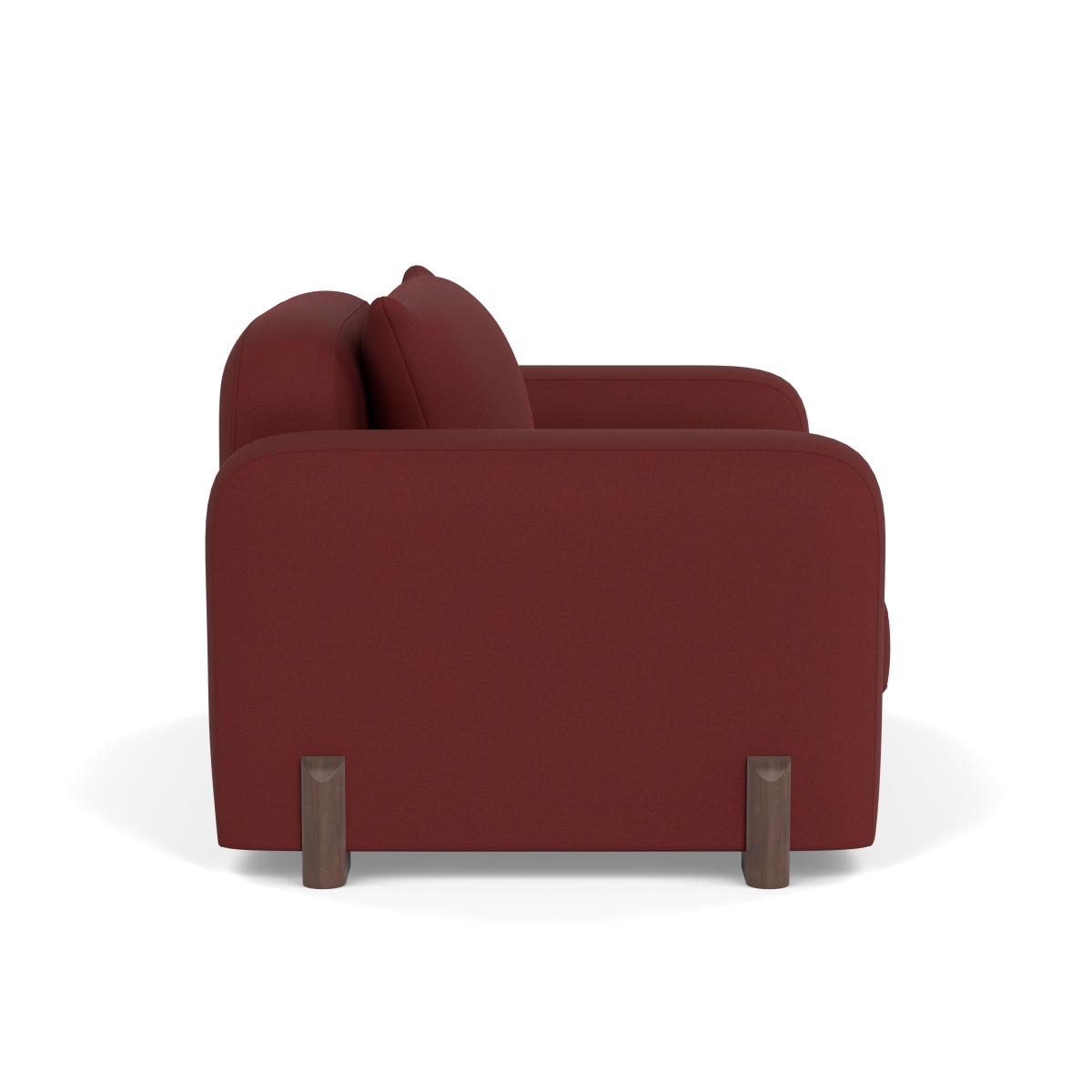 Heal's Nuvola Loveseat Capelo Linen-Cotton Etruscan Red Natural Feet – image 4