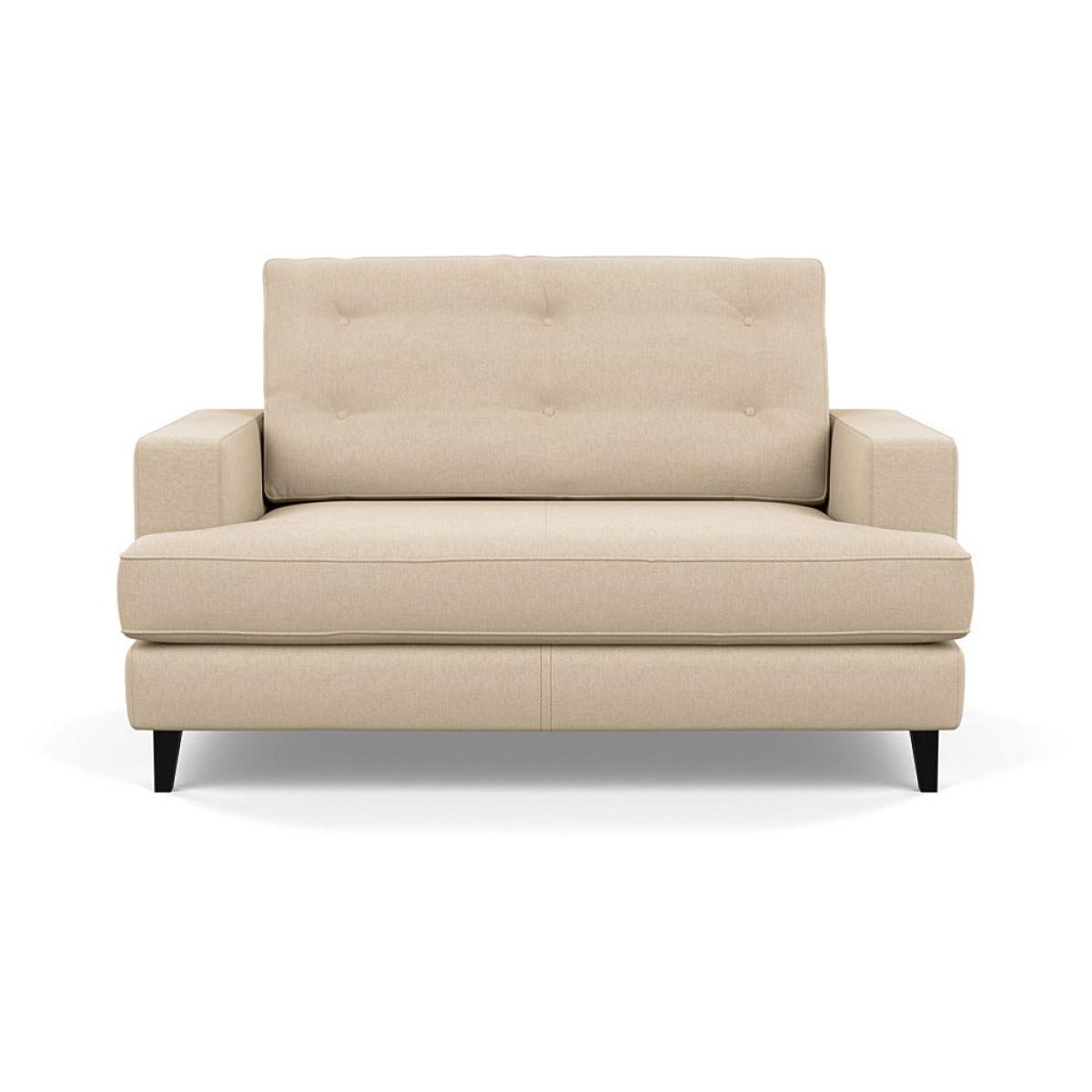 Heal's Mistral Loveseat Brushed Cotton Oat Black Feet – image 2