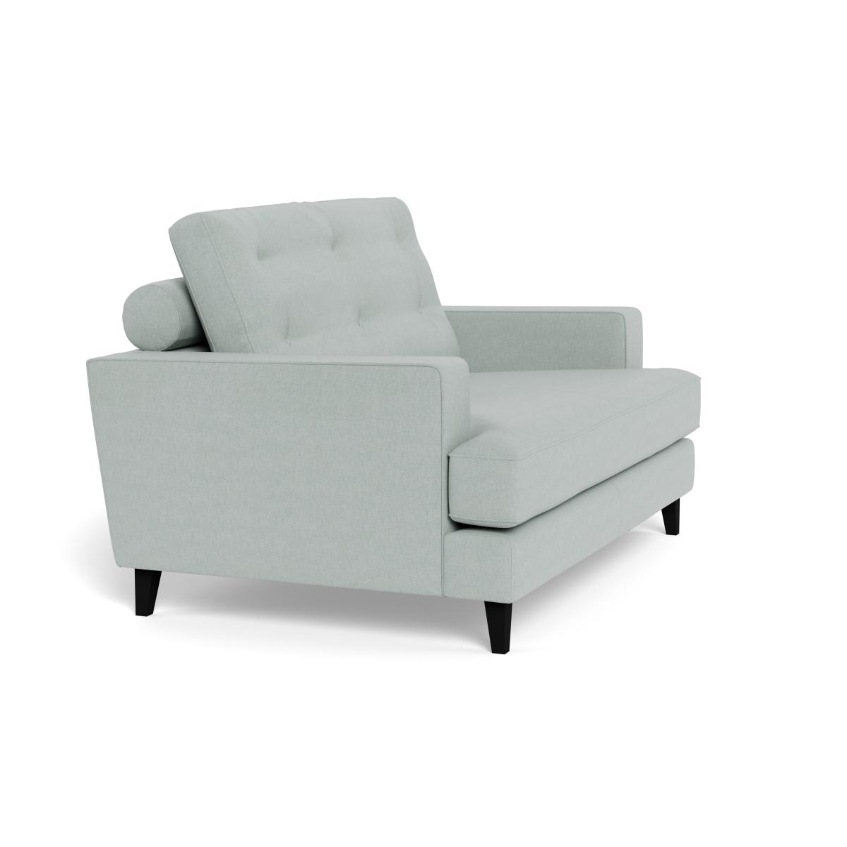 Heal's Mistral Loveseat Brushed Cotton Oat Black Feet – image 3