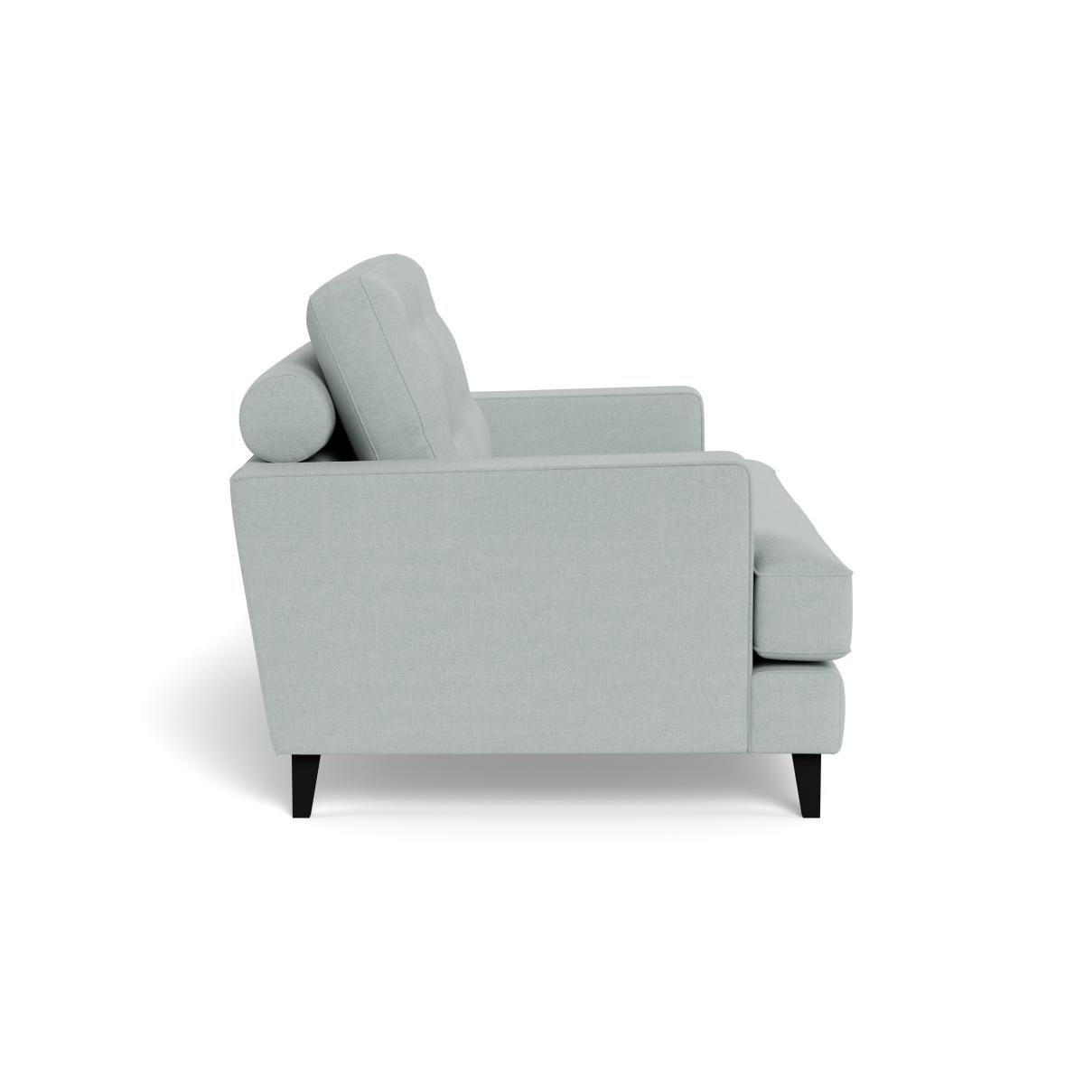 Heal's Mistral Loveseat Brushed Cotton Oat Black Feet – image 4