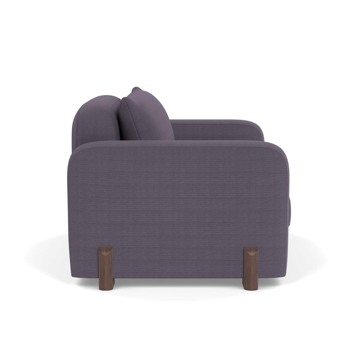 Heal's Nuvola Loveseat Linen Shadow Walnut Stained Feet – image 3