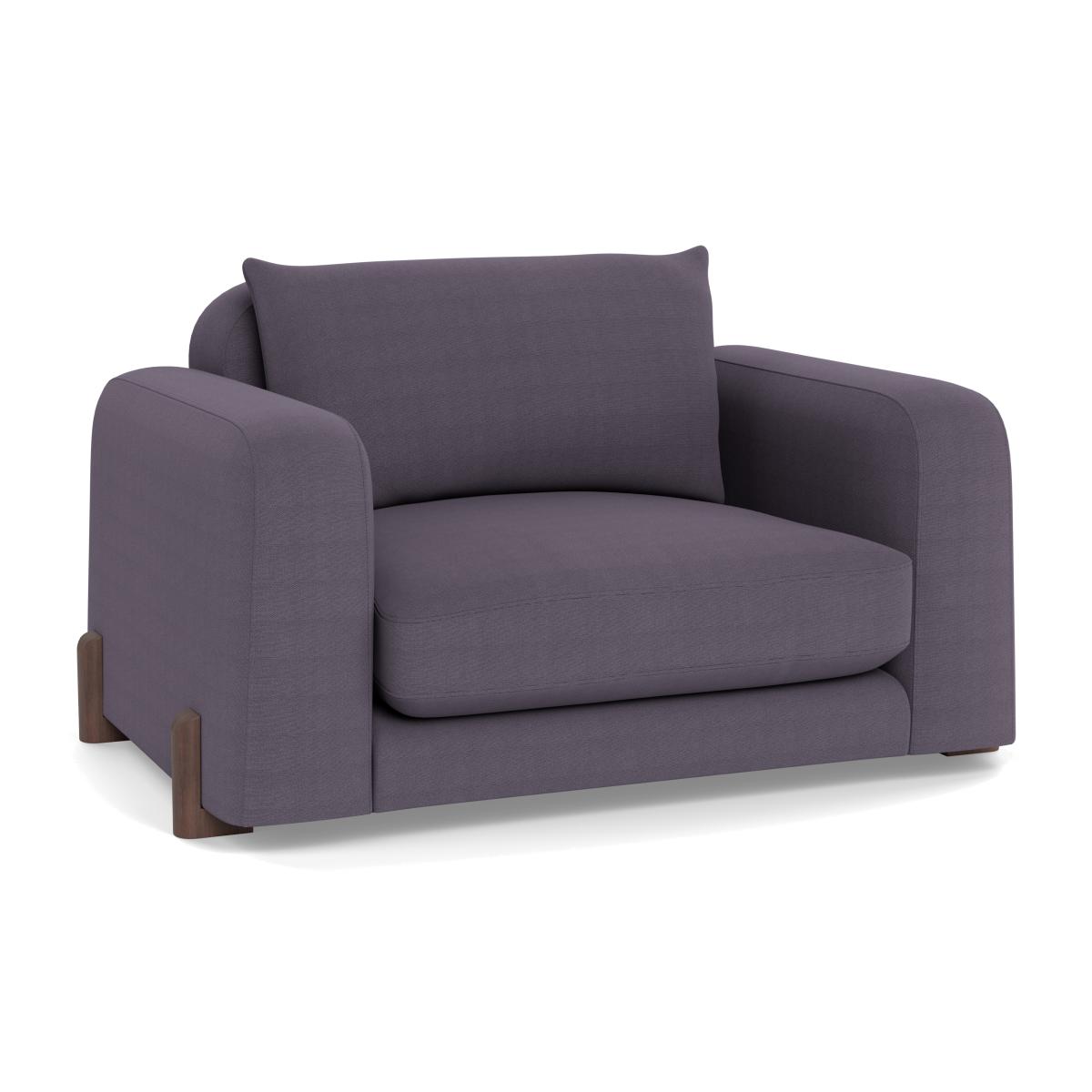 Heal's Nuvola Loveseat Linen Shadow Walnut Stained Feet – image 1