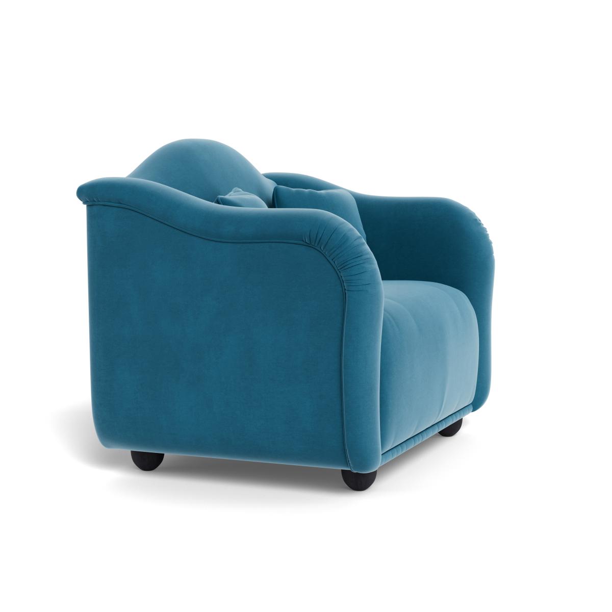 Heal's Tetbury Loveseat Smart Velvet Ocean Natural Beech Feet – image 3