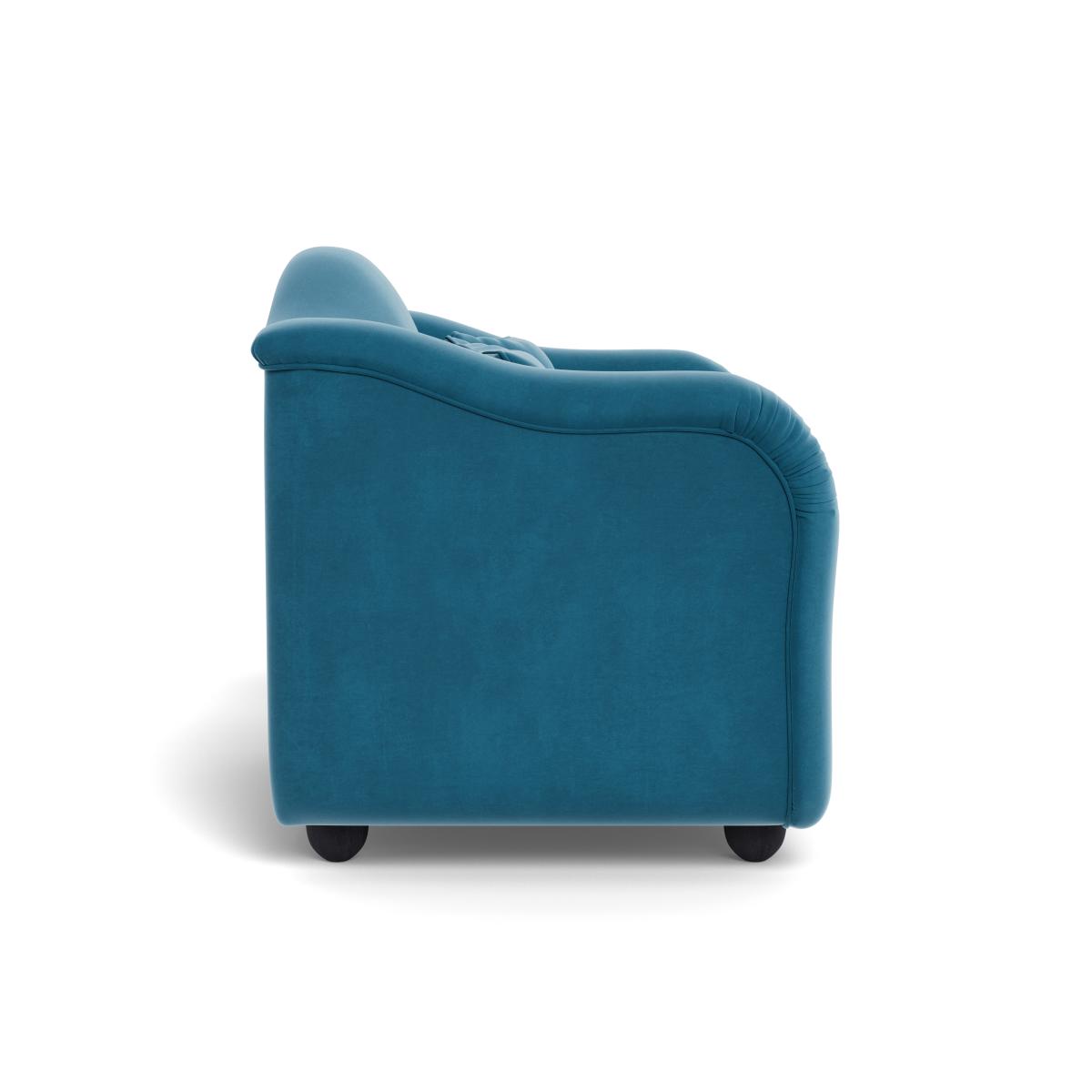 Heal's Tetbury Loveseat Smart Velvet Ocean Natural Beech Feet – image 4