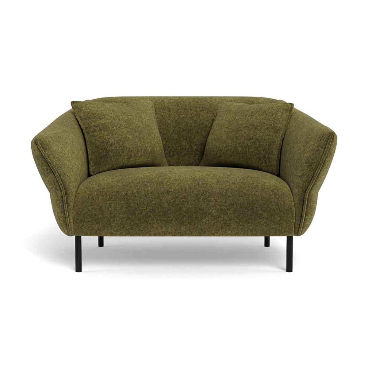 Heal's Alto Loveseat Linen Shadow Black Feet – image 2