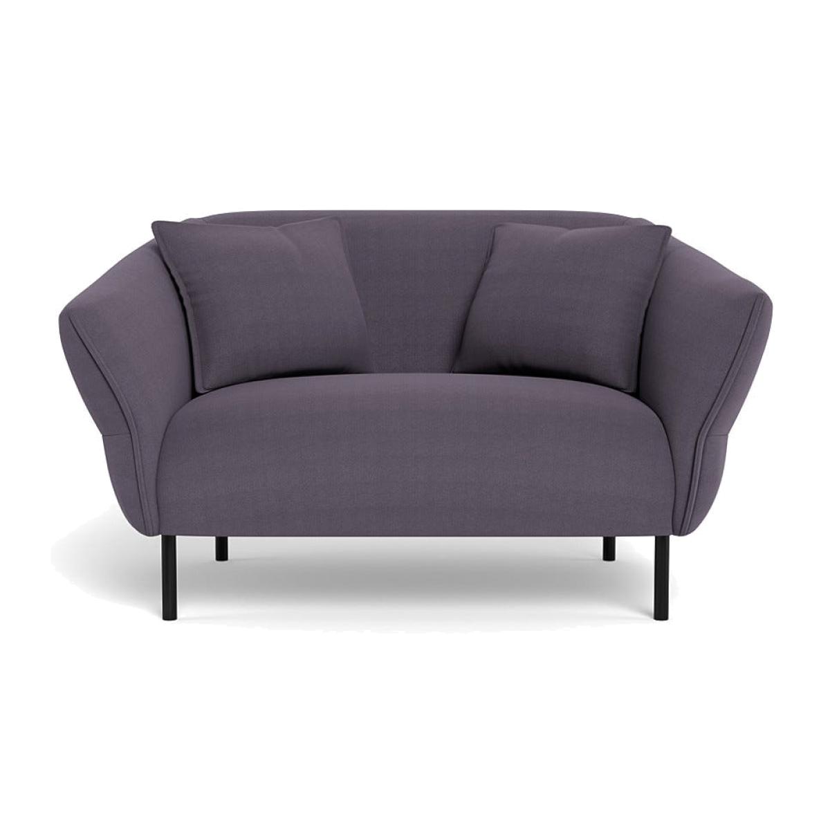 Heal's Alto Loveseat Linen Shadow Black Feet – image 1