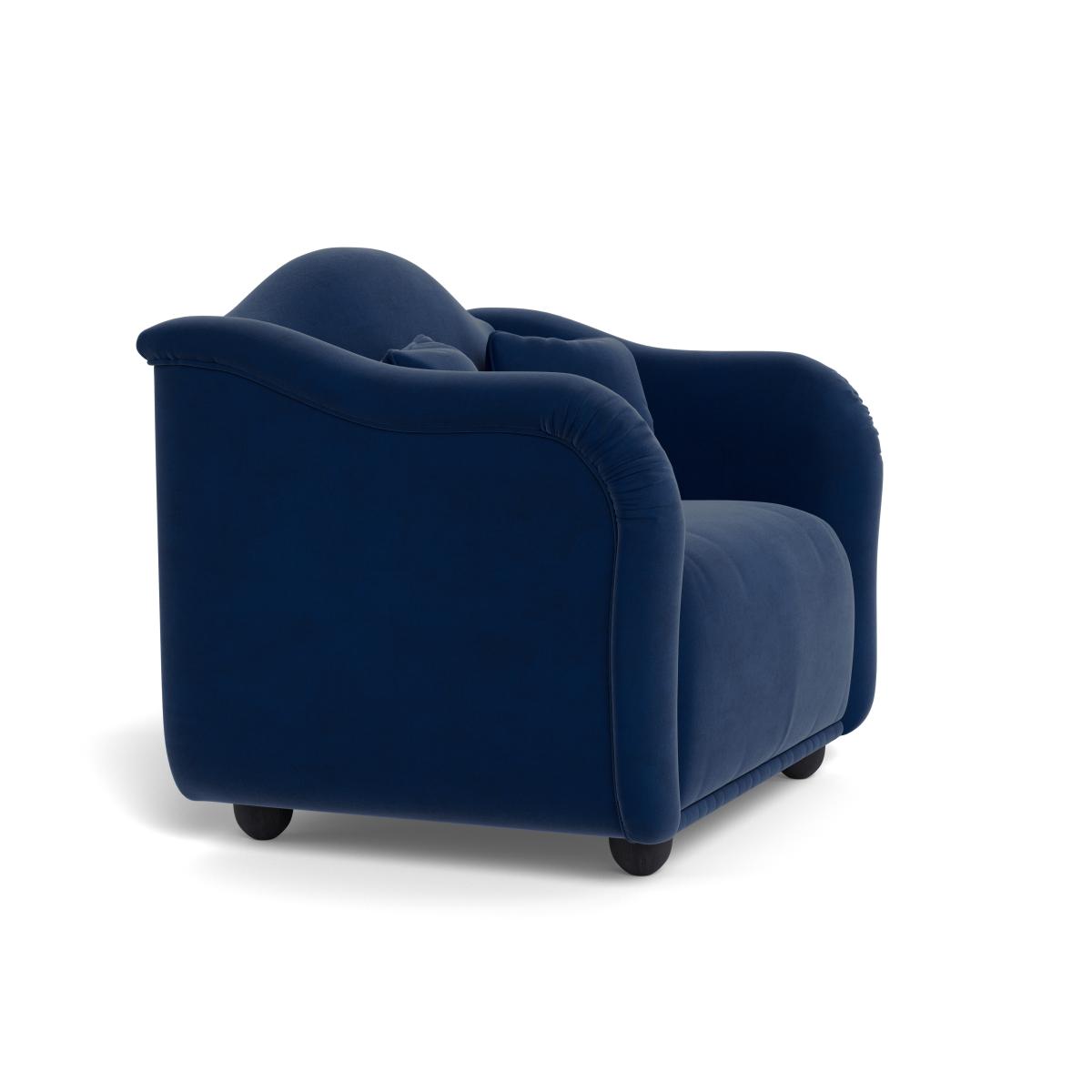 Heal's Tetbury Loveseat Velvet Midnight Black Beech Feet – image 3