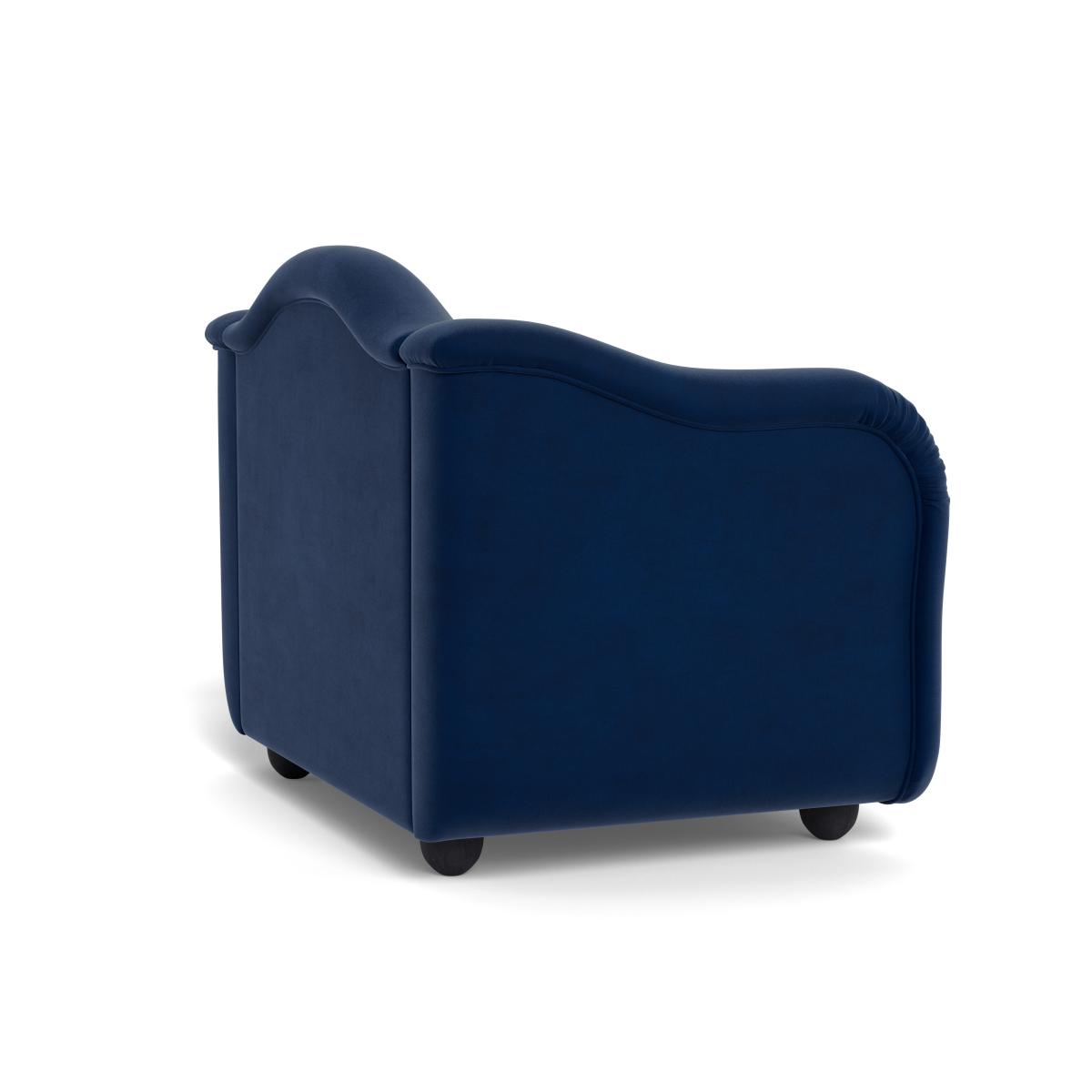 Heal's Tetbury Loveseat Velvet Midnight Black Beech Feet – image 5