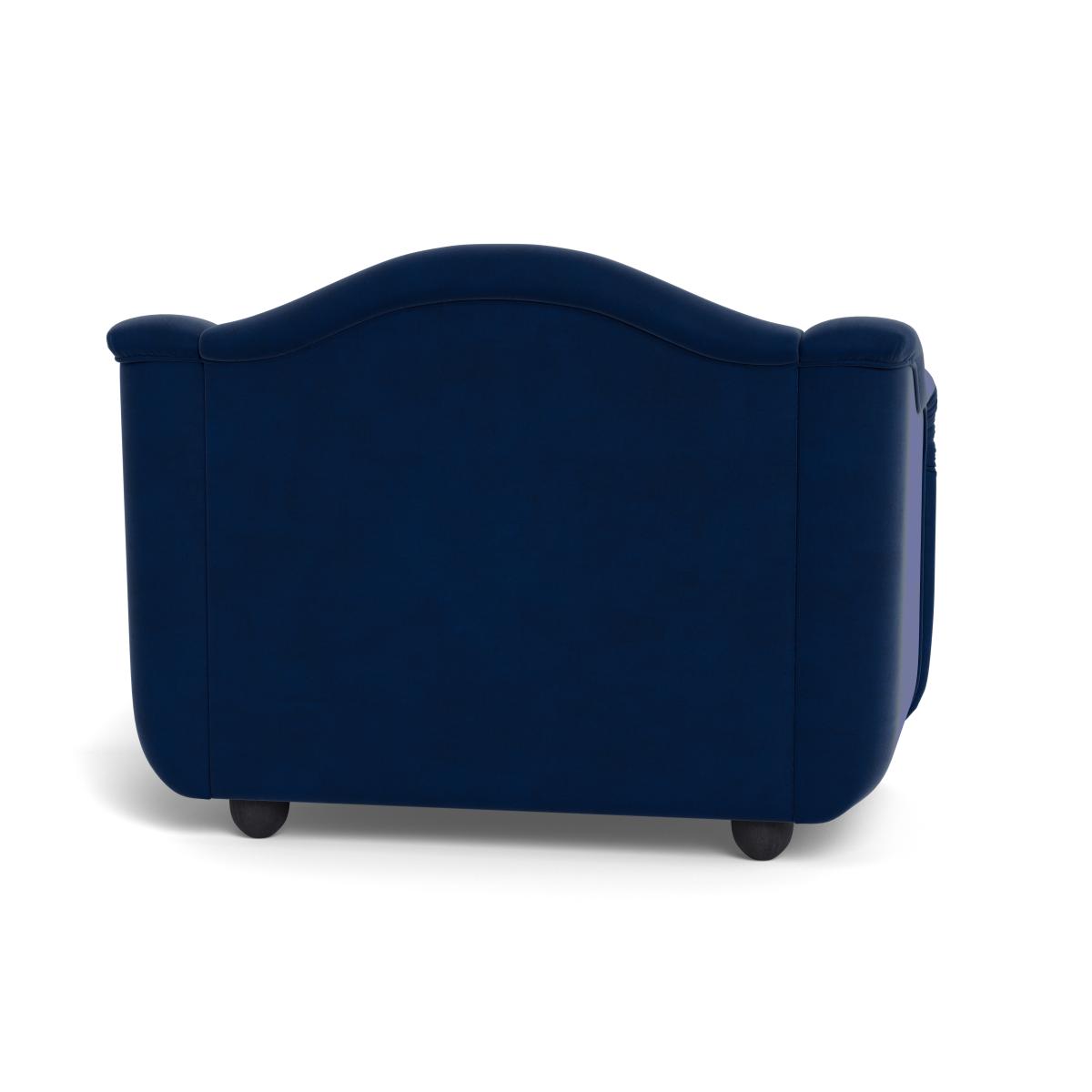 Heal's Tetbury Loveseat Velvet Midnight Black Beech Feet – image 6