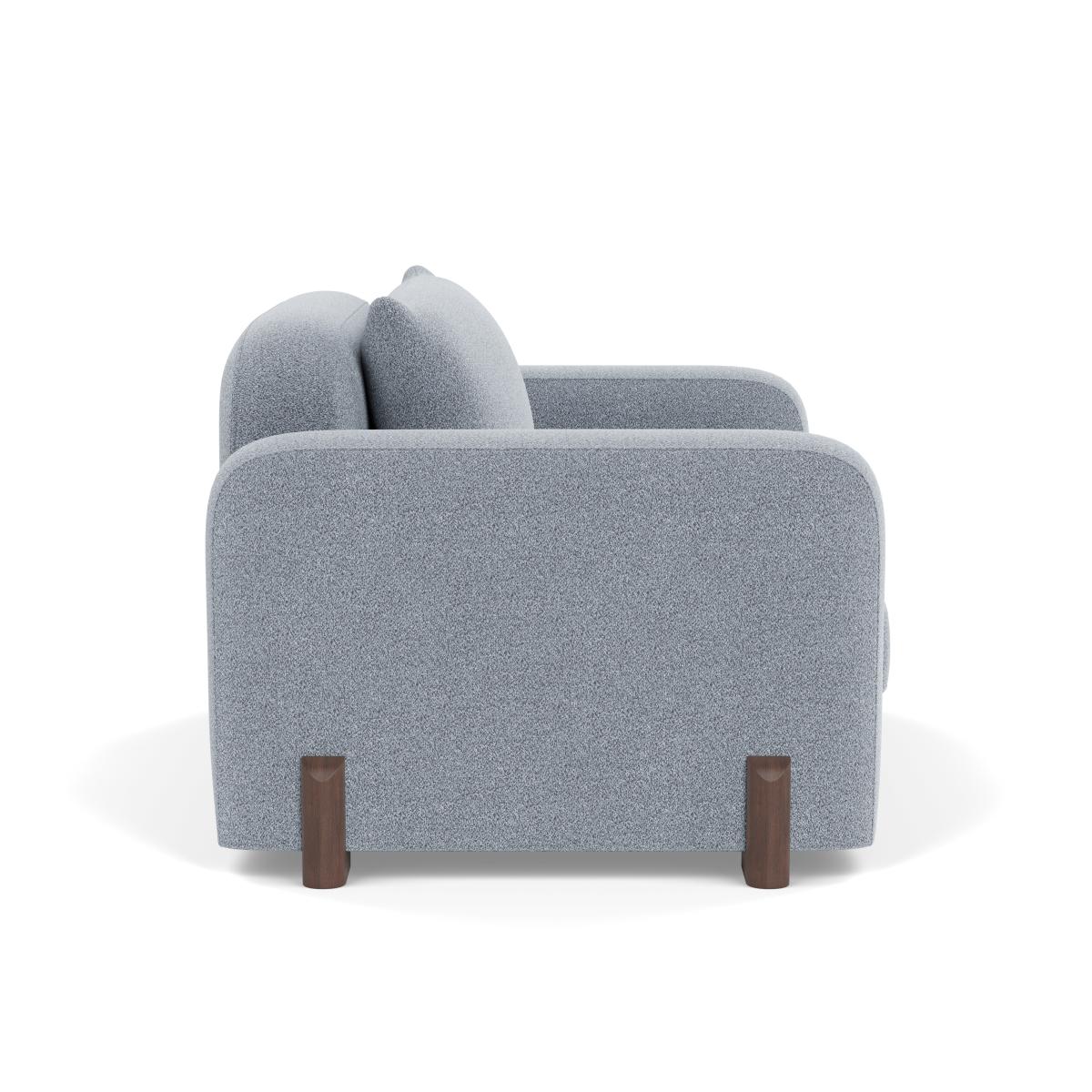 Heal's Nuvola Loveseat Boucle Steel Walnut Stained Feet – image 3