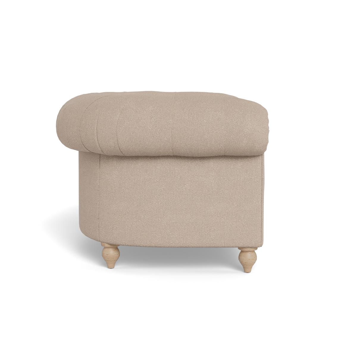 Heal's Fitzrovia Loveseat Boucle Tweed Pearl Natural Feet – image 3