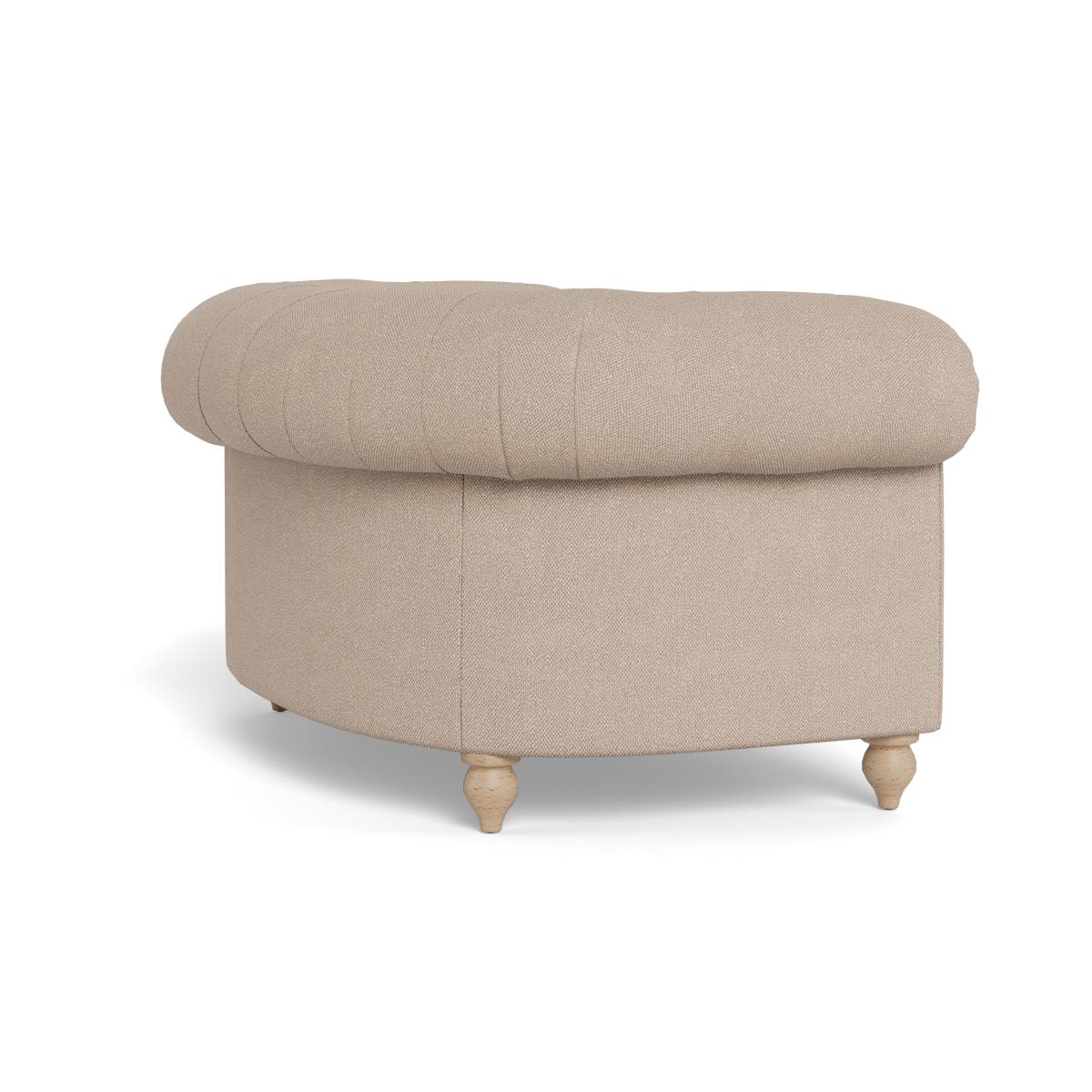 Heal's Fitzrovia Loveseat Boucle Tweed Pearl Natural Feet – image 4