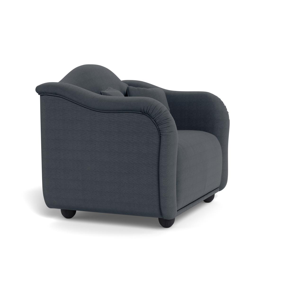 Heal's Tetbury Loveseat Linen Dark Grey Black Beech Feet – image 3