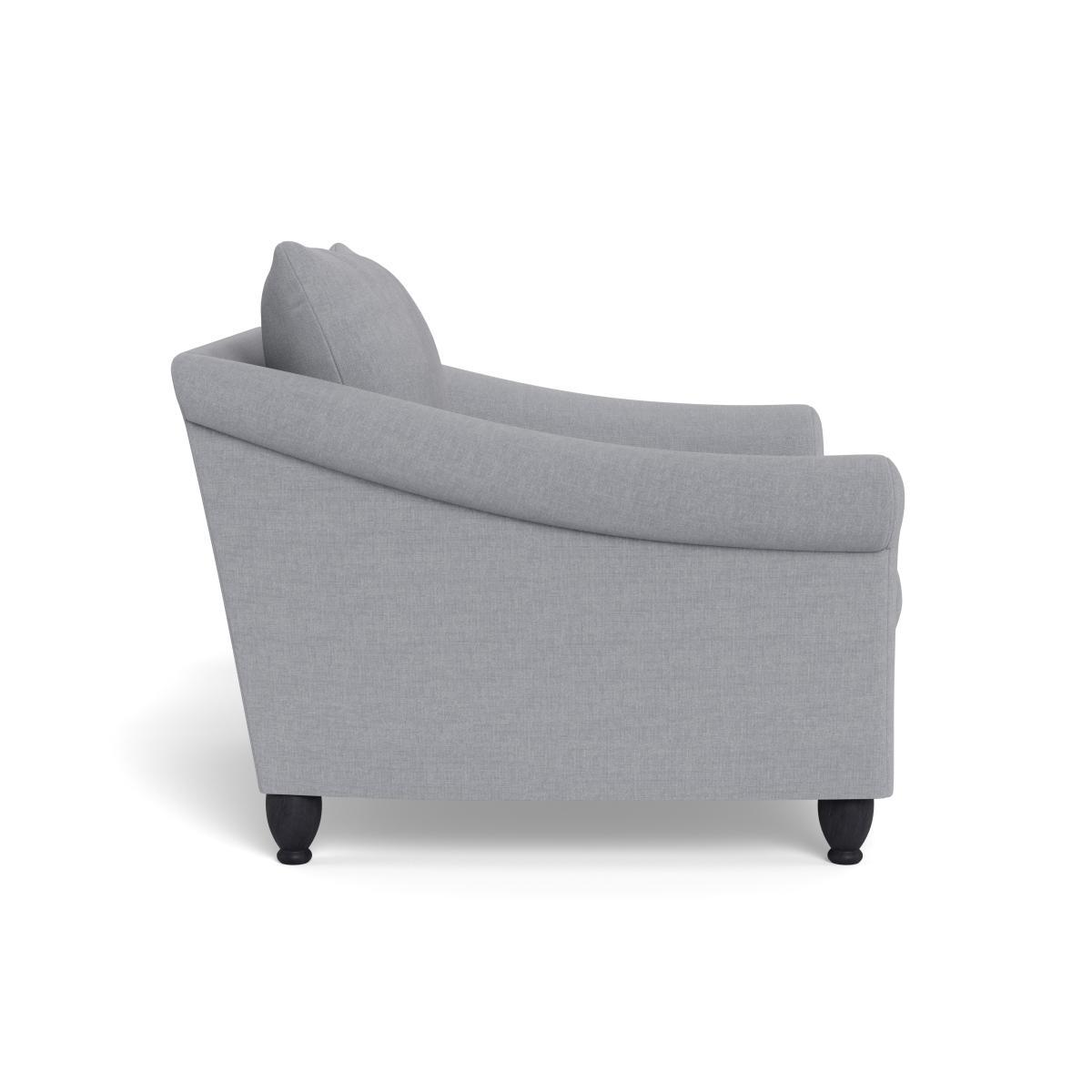 Heal's Devon Loveseat Brushed Cotton Pewter Natural Ash Feet - Heal's UK Furniture – image 3