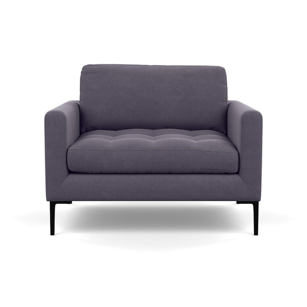 Heal's Eton Loveseat Linen Shadow Black Feet – image 2