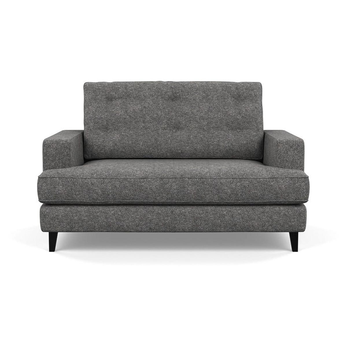 Heal's Mistral Loveseat Melton Wool Shale Black – image 2