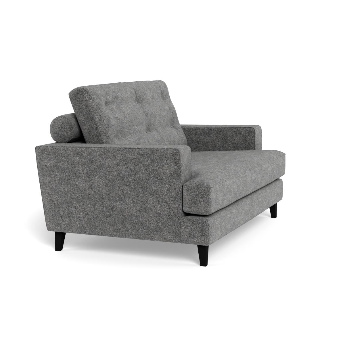 Heal's Mistral Loveseat Melton Wool Shale Black – image 3